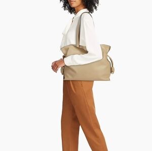  NEW LOEWE Large Flamenco Knot Leather Clutch